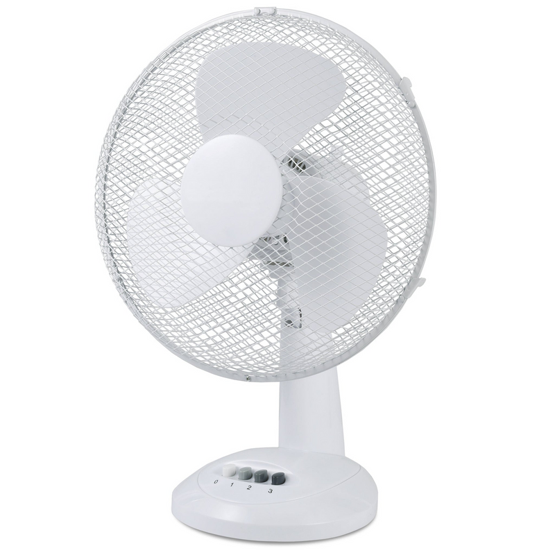 Load image into Gallery viewer, Sheffield 30cm Desk/Table Fan with 3 Speed Settings in White (PL705)-0
