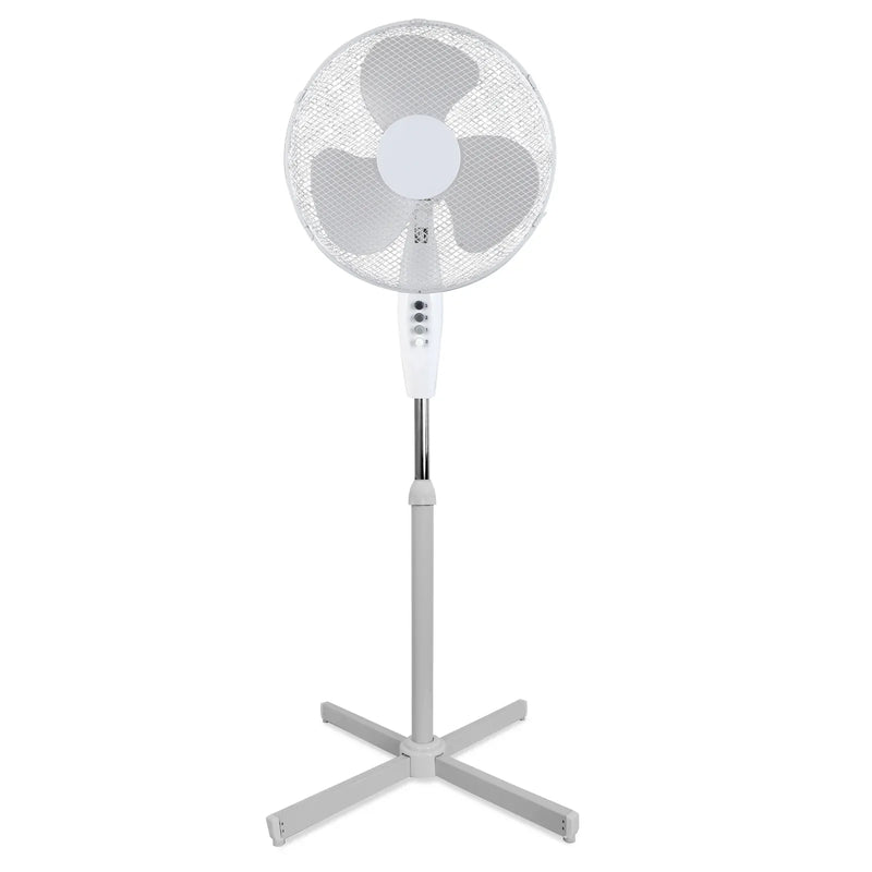 Load image into Gallery viewer, Sheffield 1.25m Tall Pedestal Oscillating Fan Self Standing w/ 40cm Head in White-4
