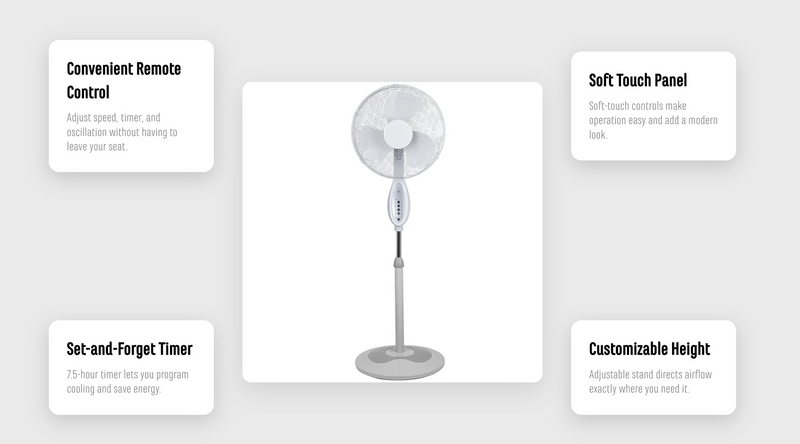 Load image into Gallery viewer, 2x Sheffield Height Adjustable Pedestal Fan w/ Remote Control Oscillating Self Standing in White-2
