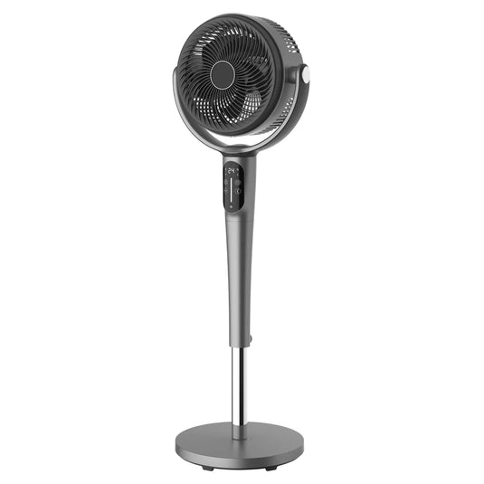 Sheffield 3D  Pedestal Circulator Fan w/ LCD & Remote Control (PLA1955) in Grey-0