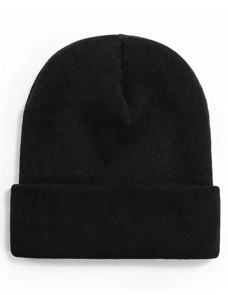 Load image into Gallery viewer, PLAIN BEANIE Unisex Mens Womens Winter Warm Hat Ski Cap Knit One Size - Black-1
