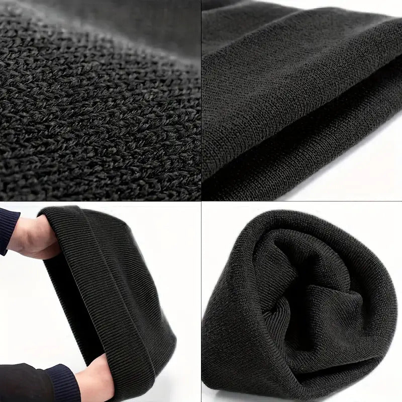 Load image into Gallery viewer, PLAIN BEANIE Unisex Mens Womens Winter Warm Hat Ski Cap Knit One Size - Black-2
