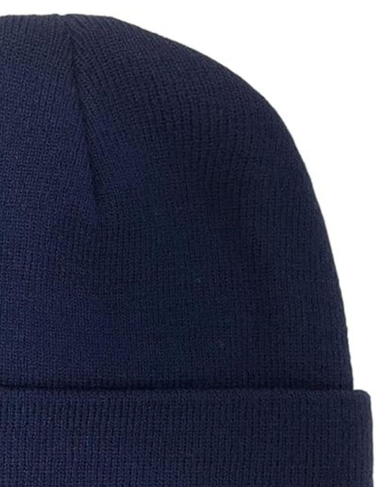 PLAIN BEANIE Unisex Mens Womens Winter Warm Hat Ski Cap Knit One Size - Navy Blue-2