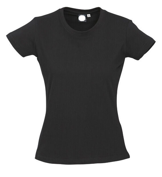 Load image into Gallery viewer, Womens PLAIN T-SHIRT 100% COTTON Tee Short Sleeve Basic Ladies Top Blank - Black-1
