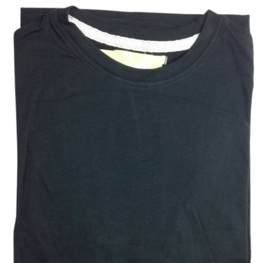 Womens PLAIN T-SHIRT 100% COTTON Tee Short Sleeve Basic Ladies Top Blank - Black-2