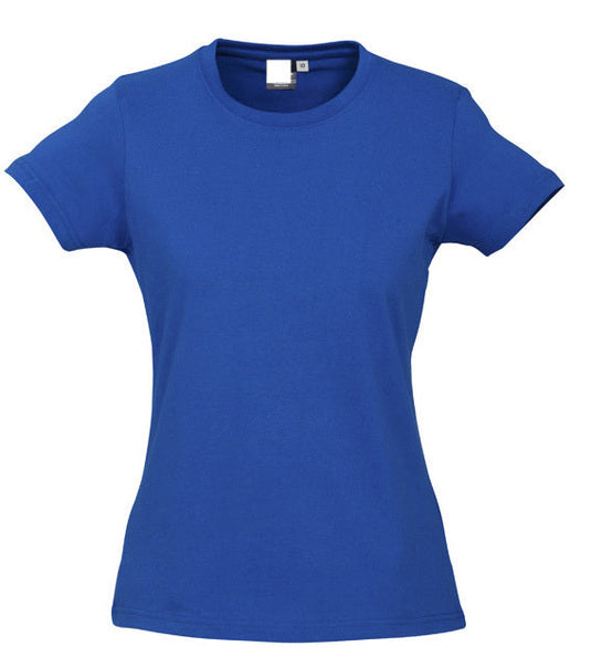 Womens PLAIN T-SHIRT 100% COTTON Tee Short Sleeve Basic Ladies Top Blank-26