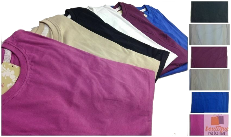 Load image into Gallery viewer, Womens PLAIN T-SHIRT 100% COTTON Tee Short Sleeve Basic Ladies Top Blank-0
