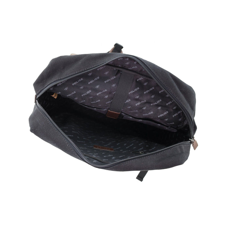 Load image into Gallery viewer, POLICE Messenger Backpack Bag with Laptop Computer Sleeve in Black-3

