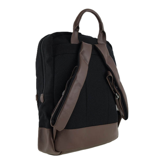 POLICE Wings Mens Canvas Backpack Bag with Laptop Computer Sleeve in Black-3