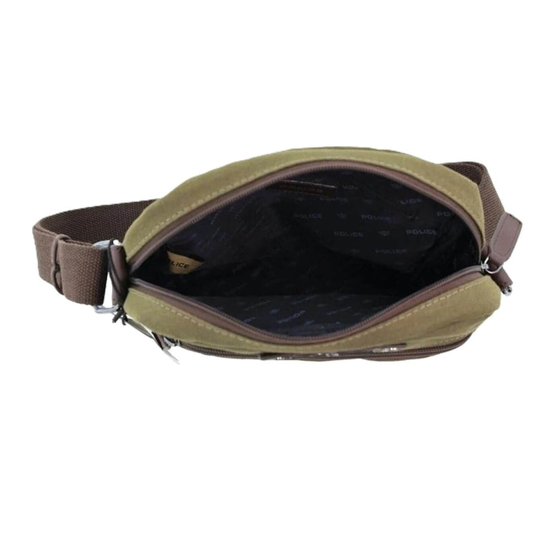 Load image into Gallery viewer, POLICE Wings Canvas Mens Messenger Business Bag w/ Laptop Computer Section in Dark Olive-3
