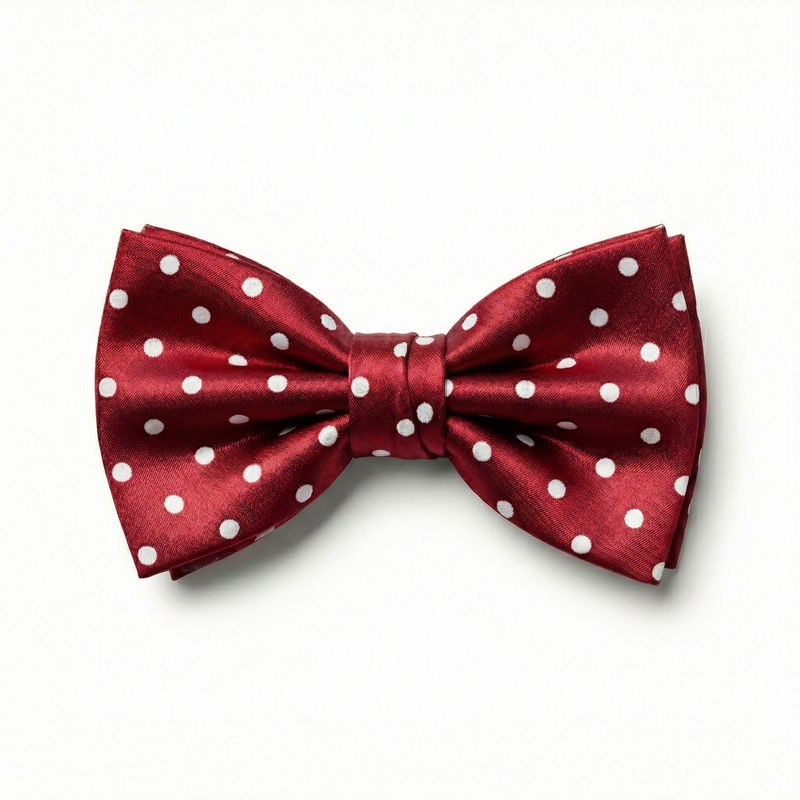 Load image into Gallery viewer, Formalaties Luxury Satin Polka Dot Bow Tie in Red/White-0
