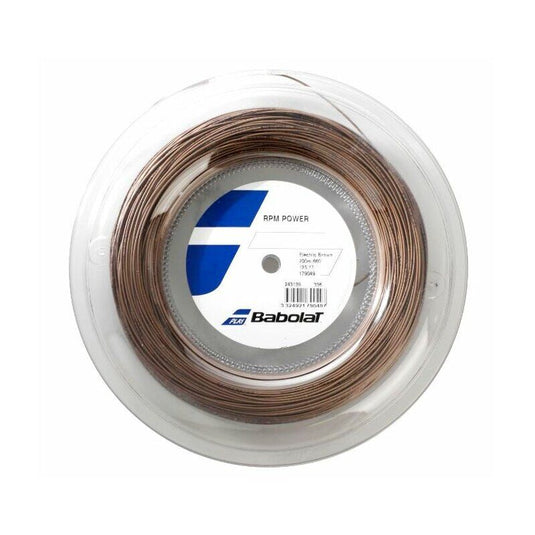 Babolat RPM Power 1.25mm / 17 Gauge Tennis String Reel Spool - Electric Brown-1