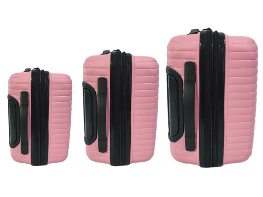 FUTURA 3pcs Set Luggage Trolley Suitcases Travel Bags 20/24/28" - Pastel Pink-2