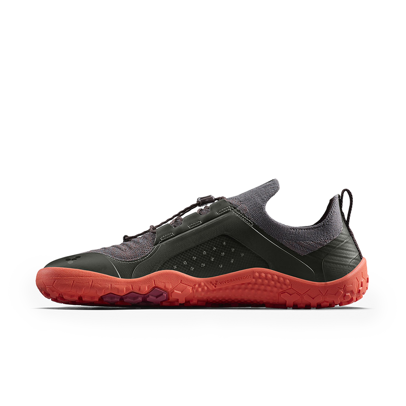 Load image into Gallery viewer, Vivobarefoot Primus Trail Knit FG Mens Obsidian/Cherry Tomato-2
