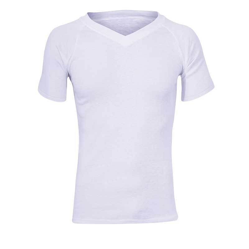 Load image into Gallery viewer, Sherpa Mens Polypro Short Sleeve V Neck Thermal Top Baselayer in White-3
