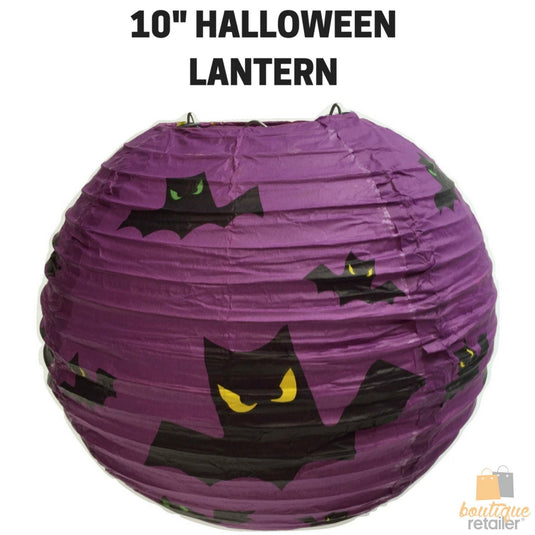 10" HALLOWEEN LANTERN Decoration Paper Party Decor Bats Hanging New-0
