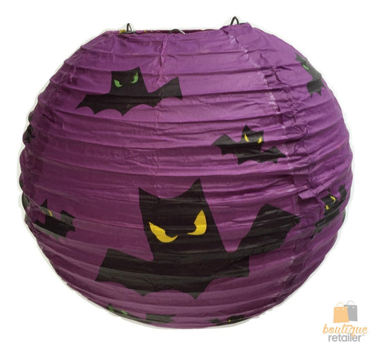 10" HALLOWEEN LANTERN Decoration Paper Party Decor Bats Hanging New-1