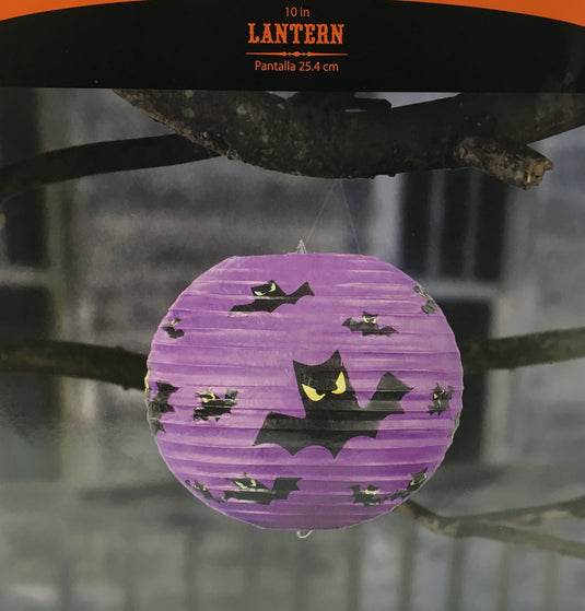 10" HALLOWEEN LANTERN Decoration Paper Party Decor Bats Hanging New-4