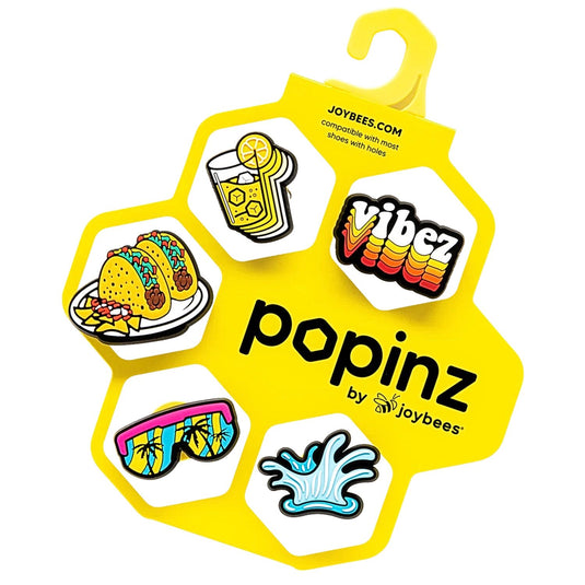 Joybees Popinz 5 Pack Shoe Charms Summer Vibes Beach Pool Party Set in Summa Time-3