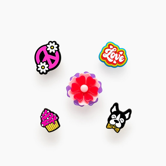 5pcs Joybees Popinz Shoe Charms Sandal Clog - Lil Sweeties - 100% Authentic & Patented-2