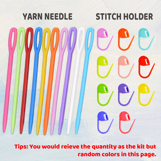 DIY Turtle Knitting Crochet Kit Needles Hooks Set Tools Yarn Sewing Grip-2