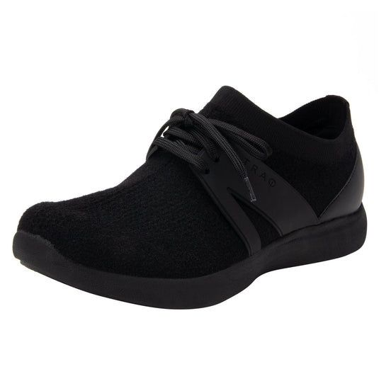 Traq By Alegria Womens Qool Comfort Smart Walking Shoe Sneaker - Fuzz Black-0