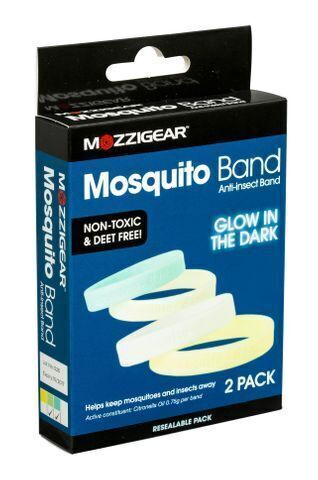 Load image into Gallery viewer, Mozzigear Night Glo Mosquito Band Insect Repellant Repellent Glow in Dark 2pk-1
