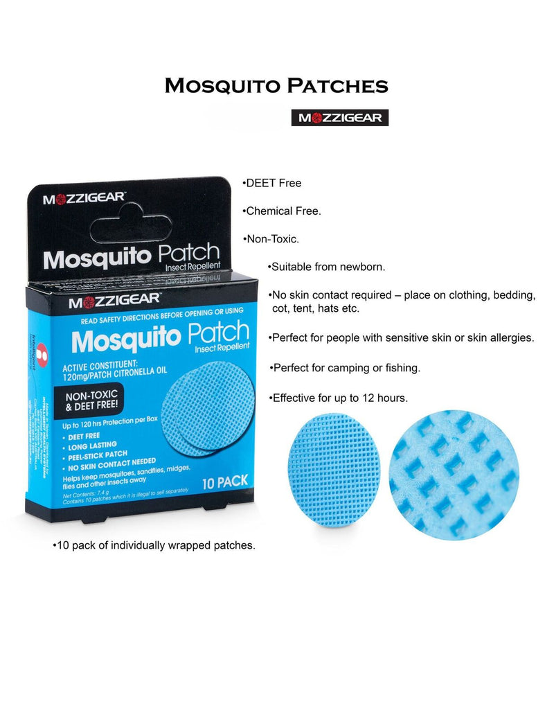 Load image into Gallery viewer, Mozzigear Mosquito Patch Repellant Repellent Adhesive 12 Hour - Pack of 10-1

