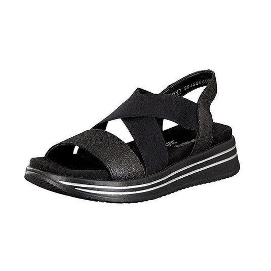 Remonte Womens Sandals Shoes Summer Removable Insole Light Soft - Black-6