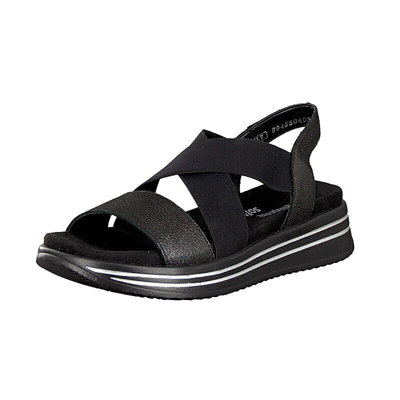 Load image into Gallery viewer, Remonte Womens Sandals Shoes Summer Removable Insole Light Soft - Black-1
