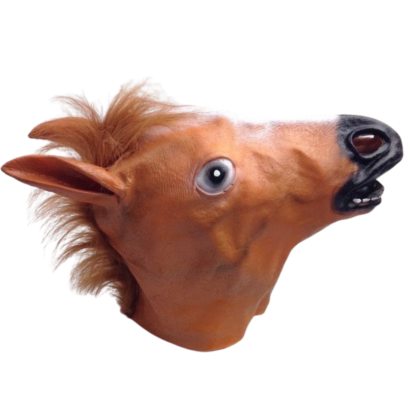 Load image into Gallery viewer, Horse Head Face Mask Halloween Latex Rubber Costume Party - One Size-2
