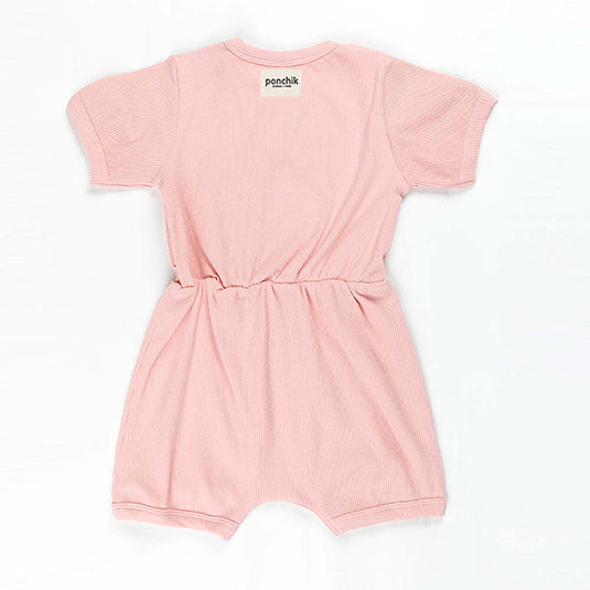 Ponchik Babies + Kids - Ribbed Cotton Romper - Lemonade-3