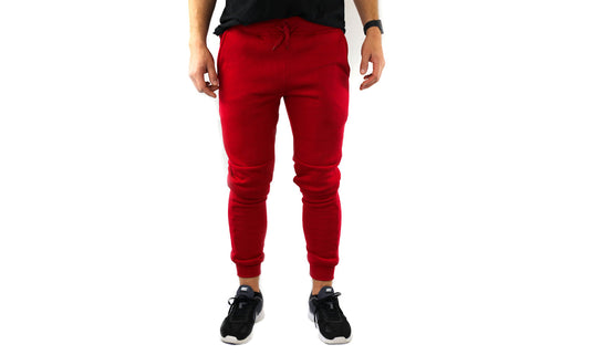 Mens Skinny Track Pants Joggers Trousers Gym Casual Sweat Cuffed Slim Trackies Fleece-29