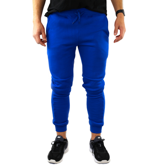 Mens Skinny Track Pants Joggers Trousers Gym Casual Sweat Cuffed Slim Trackies Fleece-19
