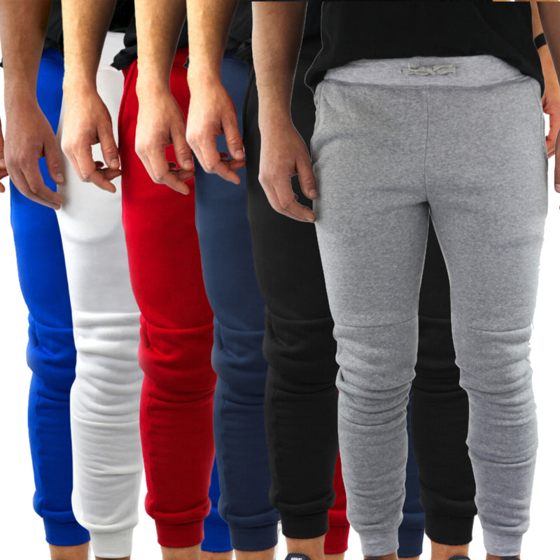 Load image into Gallery viewer, Mens Skinny Track Pants Joggers Trousers Gym Casual Sweat Cuffed Slim Trackies Fleece-1
