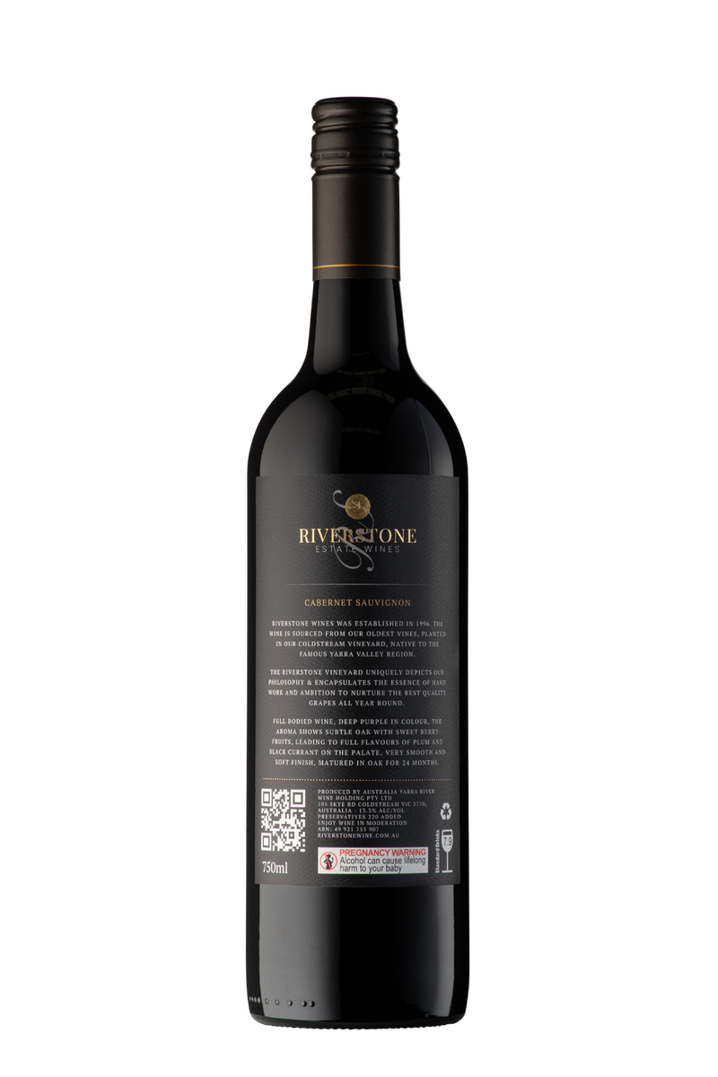 Load image into Gallery viewer, 6-Pack 2022 Riverstone Estate Cabernet Sauvignon Red Wine - 750ml Bottle-2
