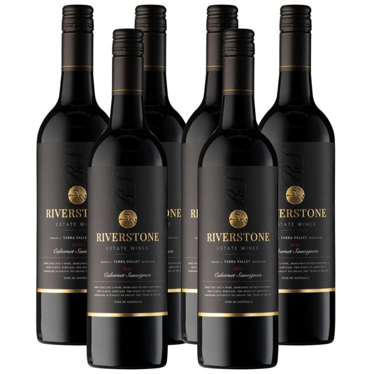 6-Pack 2022 Riverstone Estate Cabernet Sauvignon Red Wine - 750ml Bottle-1