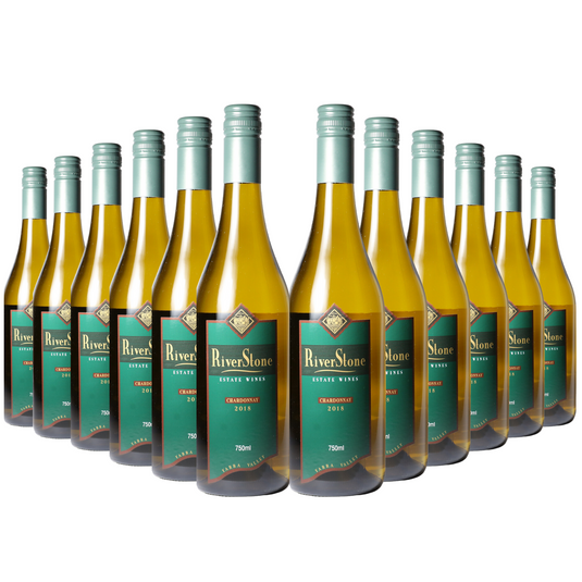 12x 2018 Riverstone Estate Chardonnay White Wine - 750ml Bottle-0