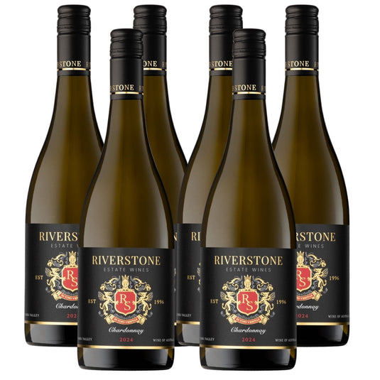 6-Pack 2024 Riverstone Estate Chardonnay White Wine - 750ml Bottle-0