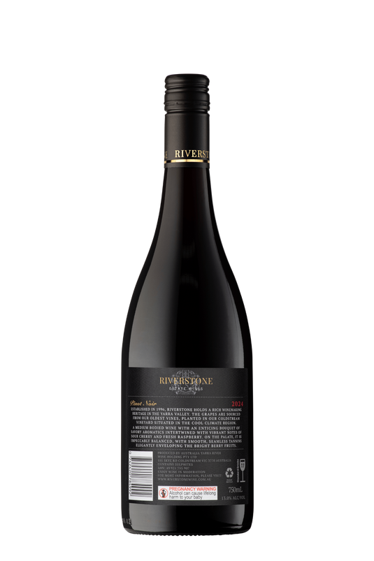 6-Pack 2024 Riverstone Estate Pinot Noir Red Wine Yarra Valley - 750ml Bottle-2