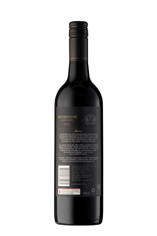6-Pack 2023 Riverstone Estate Shiraz Red Wine - 750ml Bottle-2