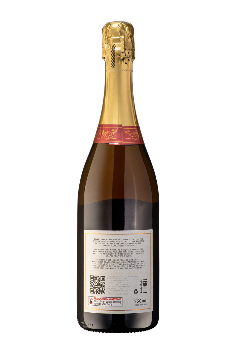 Load image into Gallery viewer, 6-Pack 2022 Riverstone Estate Sparkling Rosé Red Wine - 750ml Bottle-2
