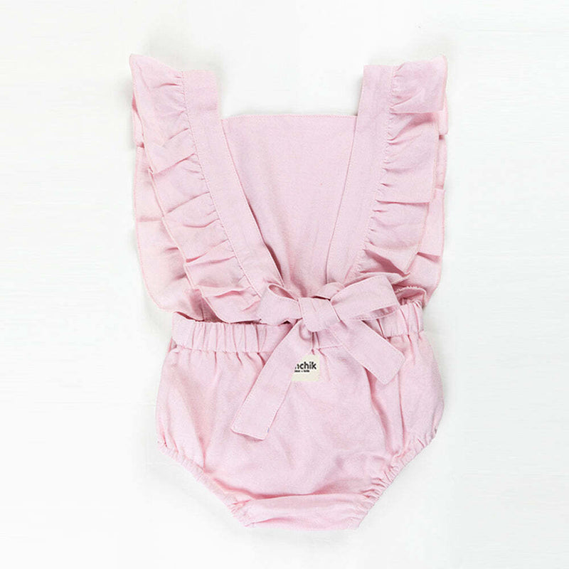 Load image into Gallery viewer, Ponchik Babies + Kids Ruffle Back Romper - Lemonade-3
