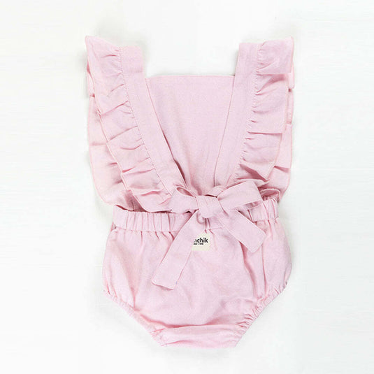 Ponchik Babies + Kids Ruffle Back Romper - Lemonade-3