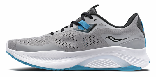 Saucony Mens Guide 15 Lightweight Running Sneaker Athletic Shoes - Alloy/Topaz-4