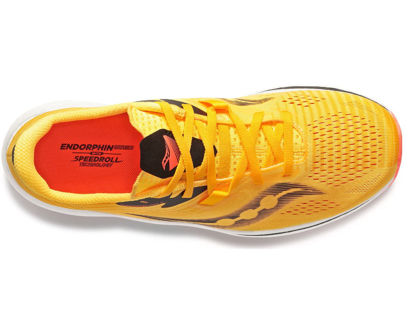 Load image into Gallery viewer, Saucony Mens Endorphin Pro 2 Sneakers Athletic Running Shoes - Vizigold/Vizired-4

