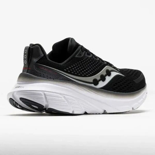 Wide Saucony Guide 17 Mens Running Shoes Stability Support - Black White-4