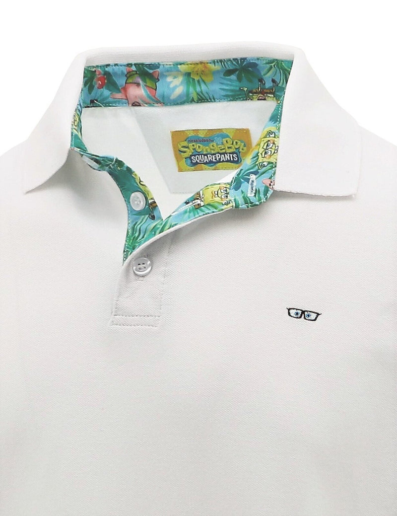 Load image into Gallery viewer, Spongebob Squarepants Mens Polo Shirt Top Hawaiian - White-3
