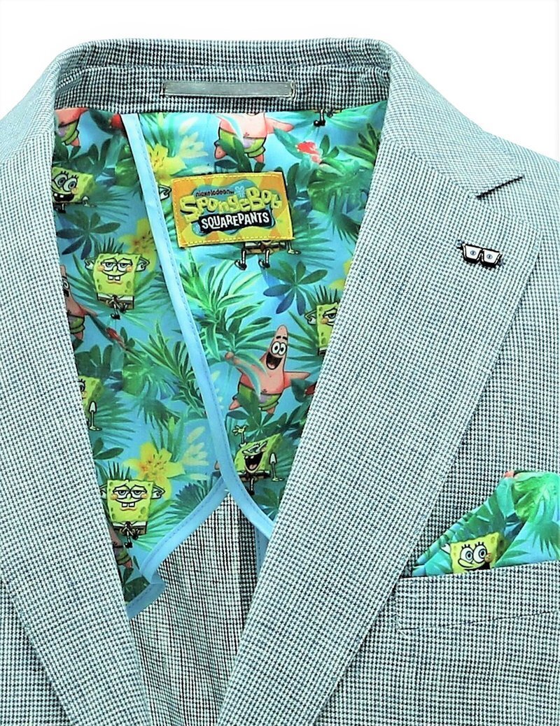 Load image into Gallery viewer, SpongeBob Squarepants Sports Suit Jacket Coat - Light Blue-4
