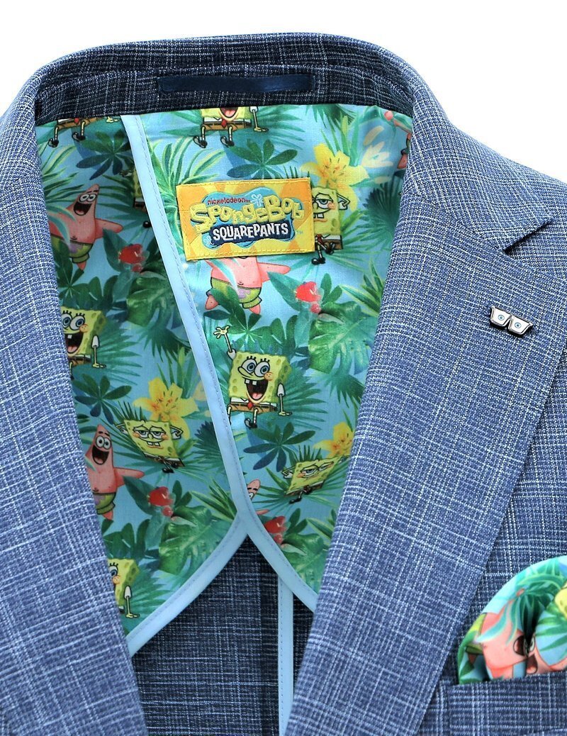 Load image into Gallery viewer, Mens SpongeBob Squarepants Sports Suit Jacket Hawaiian - Blue-4
